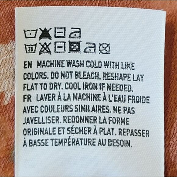 American Eagle Outfitters Burnt Orange Floral Sheer Boho Kimono One Size - Picture 6 of 6